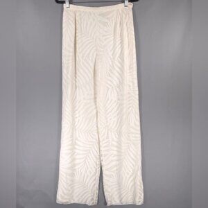 VALENTINO MISS V SILK Blend ITALY🇮🇹MADE Straight Pants Floral CRUPPO CFT 44/10